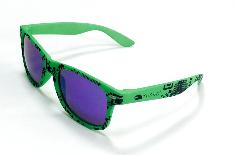 Occhiali da sole personalizzati verdi e neri Linea Special